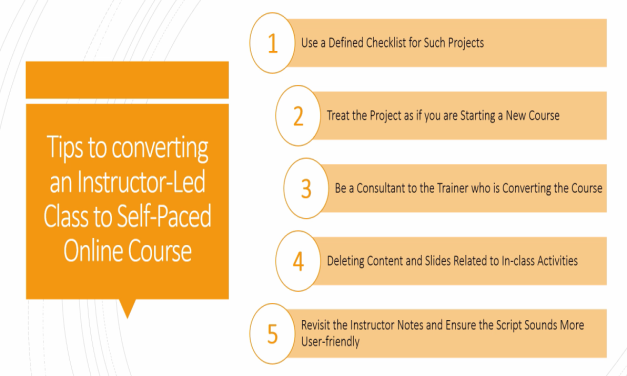 5 Tips to Convert Instructor-Led Classes to Self-Paced Courses